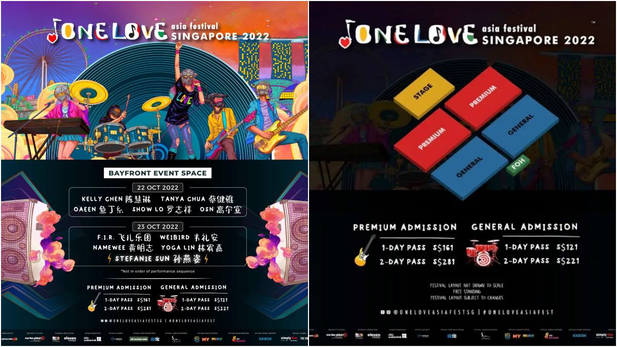 2022 新加坡 One Love Asia Festival 亞洲音樂節, 眾多藝人陪大家嗨翻天 FoodieSG